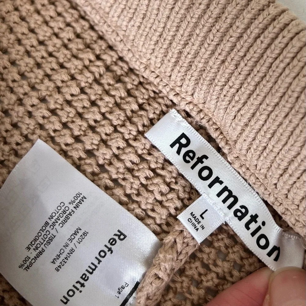 Reformation Beige Knit Cropped Pants - Picture 5 of 10